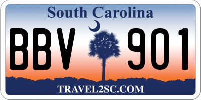 SC license plate BBV901