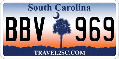 SC license plate BBV969