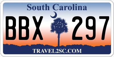 SC license plate BBX297