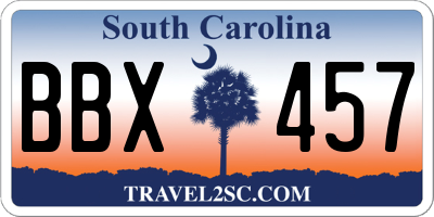 SC license plate BBX457
