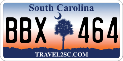 SC license plate BBX464
