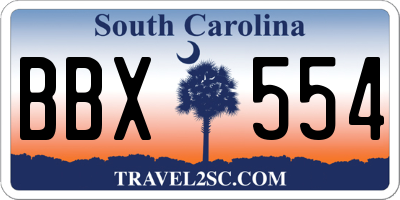 SC license plate BBX554