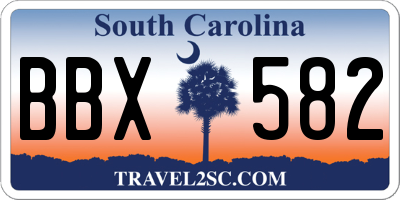 SC license plate BBX582