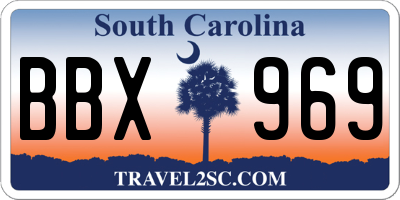 SC license plate BBX969