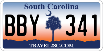 SC license plate BBY341