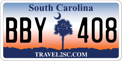 SC license plate BBY408