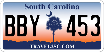 SC license plate BBY453