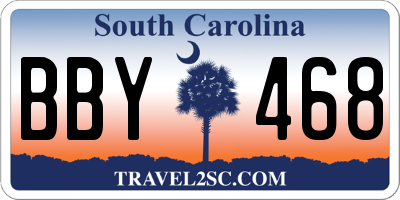 SC license plate BBY468