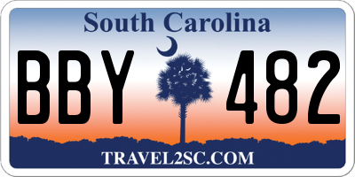 SC license plate BBY482