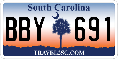 SC license plate BBY691