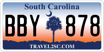 SC license plate BBY878
