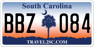 SC license plate BBZ084