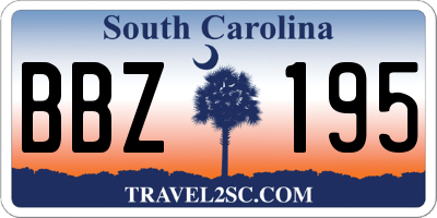 SC license plate BBZ195