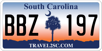 SC license plate BBZ197
