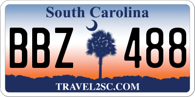 SC license plate BBZ488