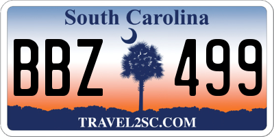 SC license plate BBZ499