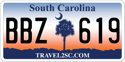 SC license plate BBZ619