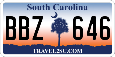 SC license plate BBZ646