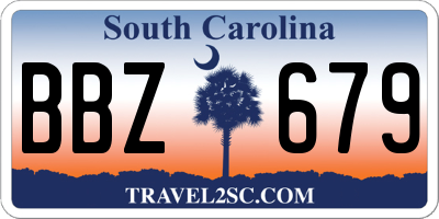 SC license plate BBZ679