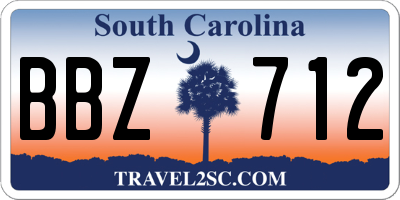 SC license plate BBZ712