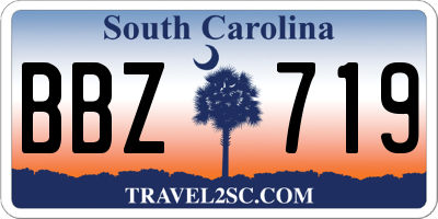 SC license plate BBZ719