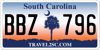 SC license plate BBZ796