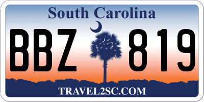 SC license plate BBZ819