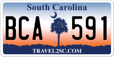 SC license plate BCA591