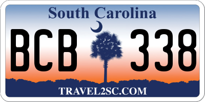 SC license plate BCB338