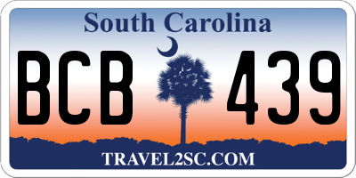 SC license plate BCB439