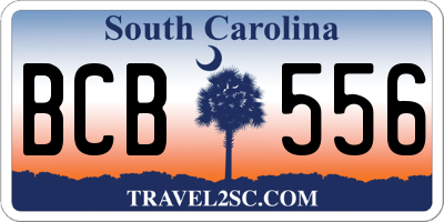 SC license plate BCB556