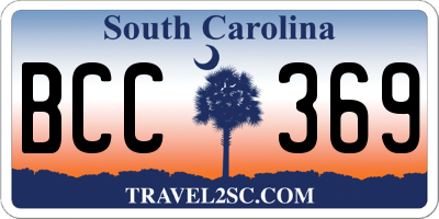 SC license plate BCC369