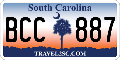 SC license plate BCC887