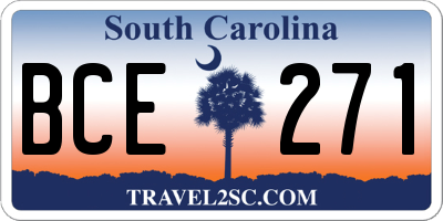 SC license plate BCE271
