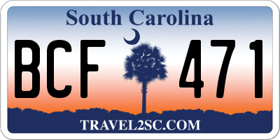 SC license plate BCF471
