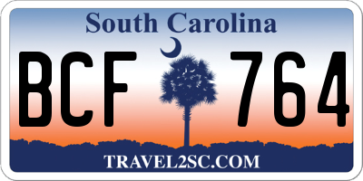 SC license plate BCF764