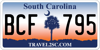 SC license plate BCF795