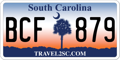 SC license plate BCF879