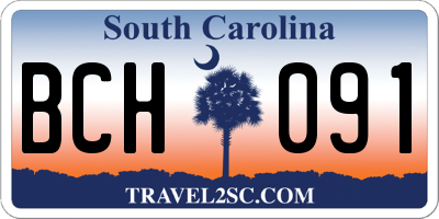 SC license plate BCH091