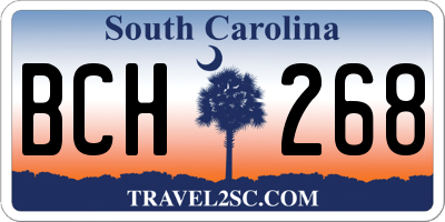 SC license plate BCH268