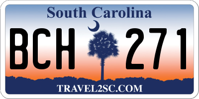 SC license plate BCH271