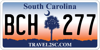 SC license plate BCH277
