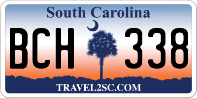 SC license plate BCH338