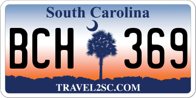 SC license plate BCH369