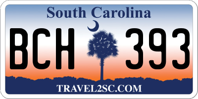 SC license plate BCH393
