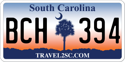 SC license plate BCH394