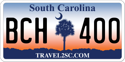 SC license plate BCH400