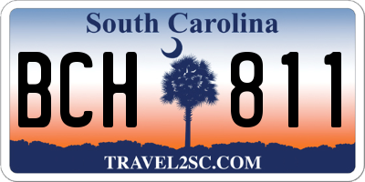 SC license plate BCH811