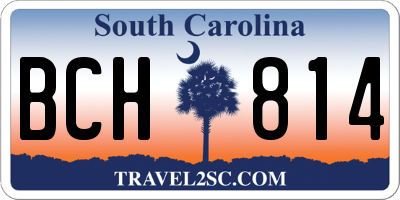 SC license plate BCH814