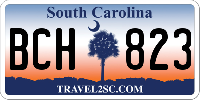 SC license plate BCH823